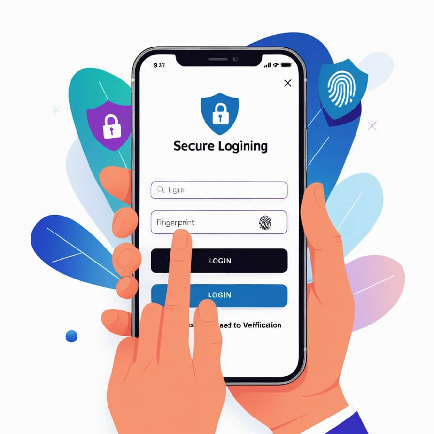 Player completing 77abc login form on a smartphone